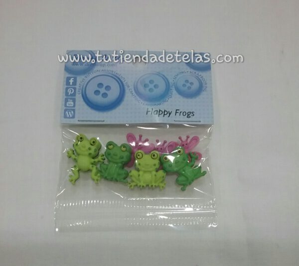 Botón ranas felices