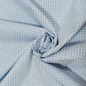 Tela Vichy P algodón celeste