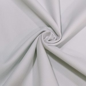 Tela piqué de abeja blanco