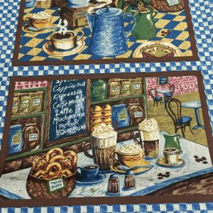 Tela Algodón estampado Coffe time de Becky Taunton