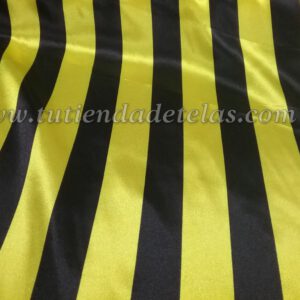 Raso rayas negras y amarillas