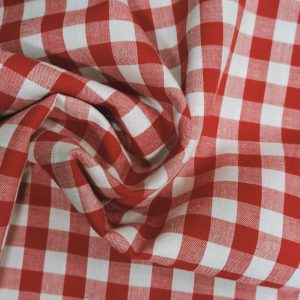 Tela Vichy G algodón rojo