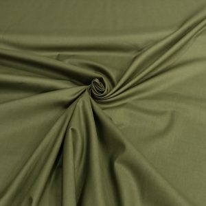 Tela algodón liso verde kaki532