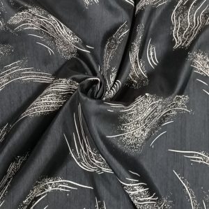 Shantung negro estampado
