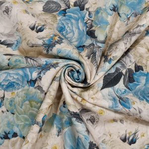 Tela viyela estampado en verde agua