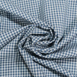 Tela Vichy P algodón azul