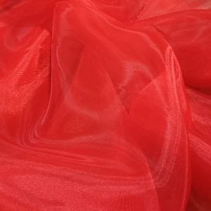 Tela organza roja