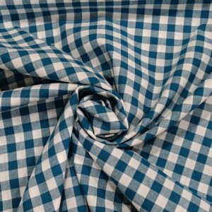 Tela Vichy G algodón aguamarina