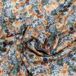 Tela viyela estampada azul