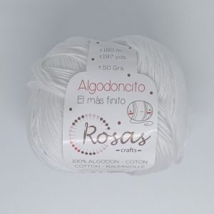 Algodoncito rosas crafts blanco100