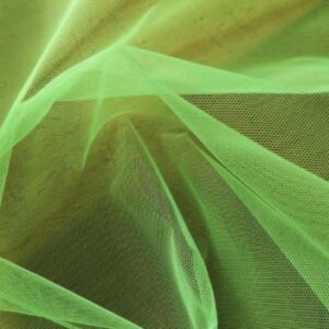 Tela tul verde manzana