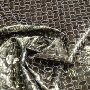 Tela Jacquard POZOBLANCO negro/oro