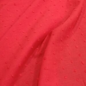 Tela batista plumeti rojo