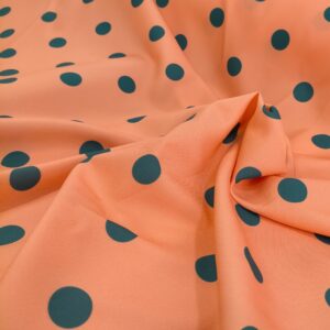 Tela lunar stretch bicolor salmón/verde