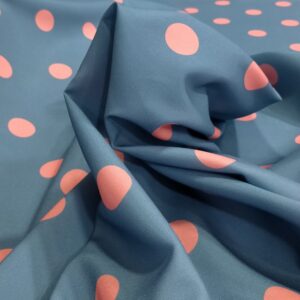 Tela lunar stretch bicolor azul/coral