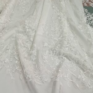 Tul bordado PATRICIA blanco