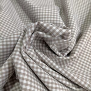 Tela Vichy P algodón arena