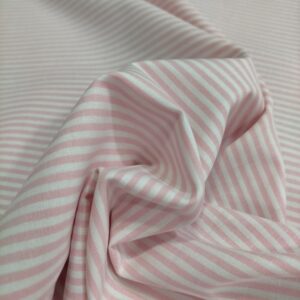 Tela algodón rayas rosa