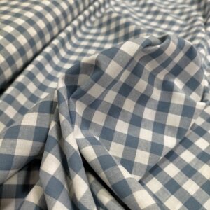 Tela Vichy G algodón azul