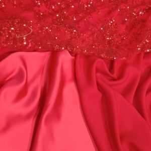 Tela satén acetato ROMA rojo76