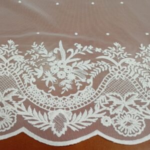 Tul bordado Blanco roto 13484