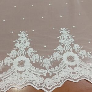 Tul bordado Blanco roto 13486