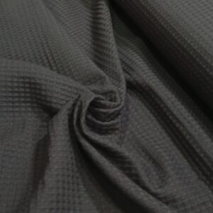 Tela piqué waffle negro