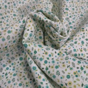 Tela algodón tipo Liberty FRIDAYS verde agua8