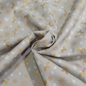 Tela algodón NOEL gris