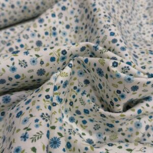 Tela algodón tipo Liberty FRIDAYS azul24