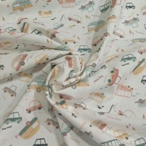 Tela algodón estampado Monday58 coches