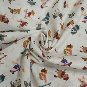 Tela algodón estampado Monday74 perros