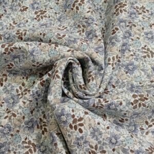 Tela viyela floral VERSALLES azul13407